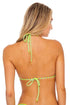 Luli Fama Time To Fiesta NEON YELLOW SEAMLESS TRIANGLE TOP